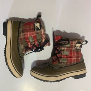 Sorel Tivoli Plaid 6 Women’s Duck Winter Snow Waterproof Boots